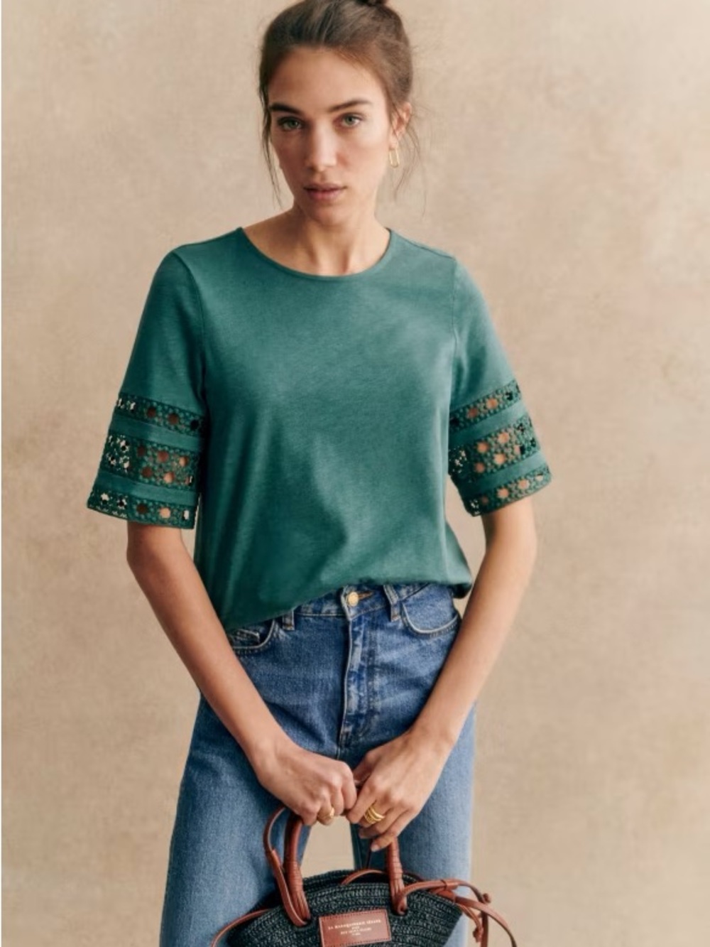 Sezane Sage Hortense T-Shirt